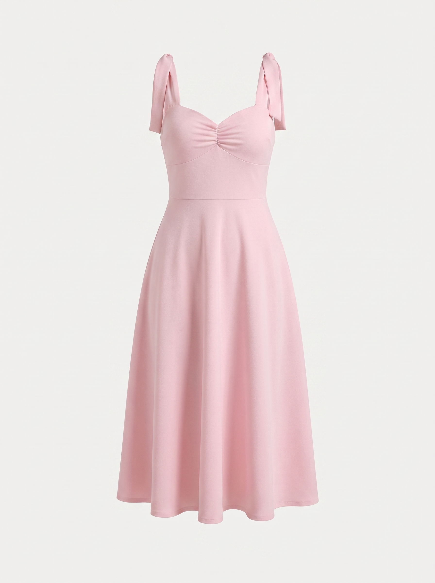 Lanie Midikleid mit Herzausschnitt und Bindeträgern