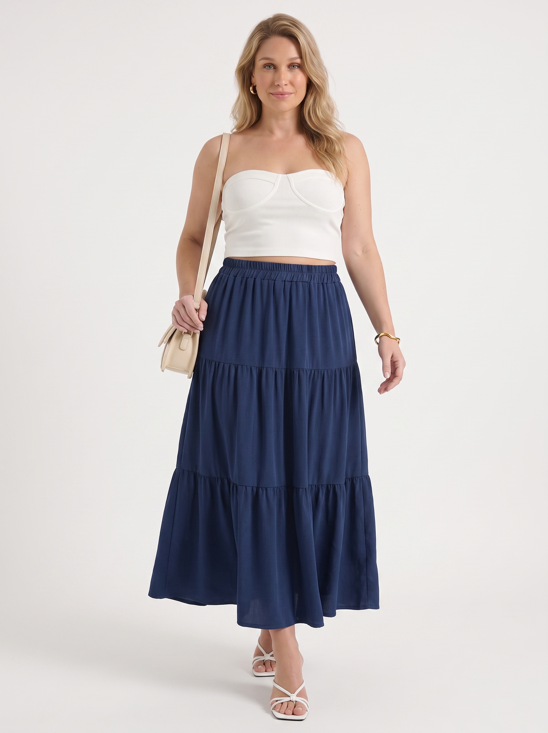 Agatha Maxirock im Stufen-Look