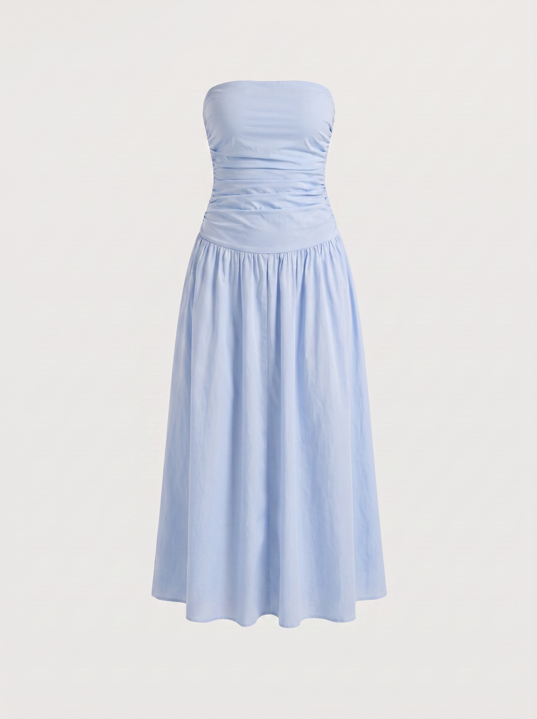 Glenna Gerafftes Bandeau Maxikleid