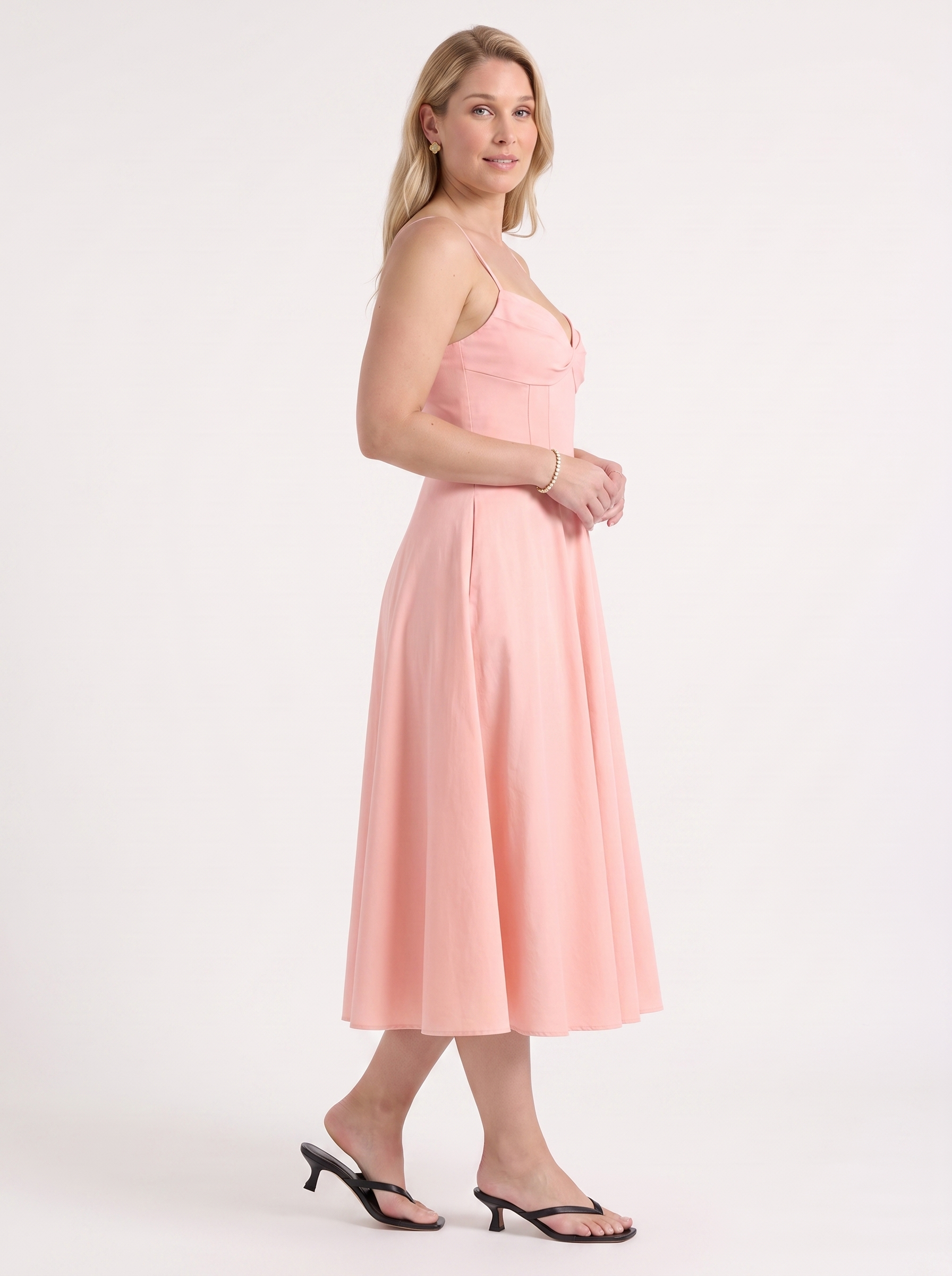 Vina Midikleid mit Herzausschnitt