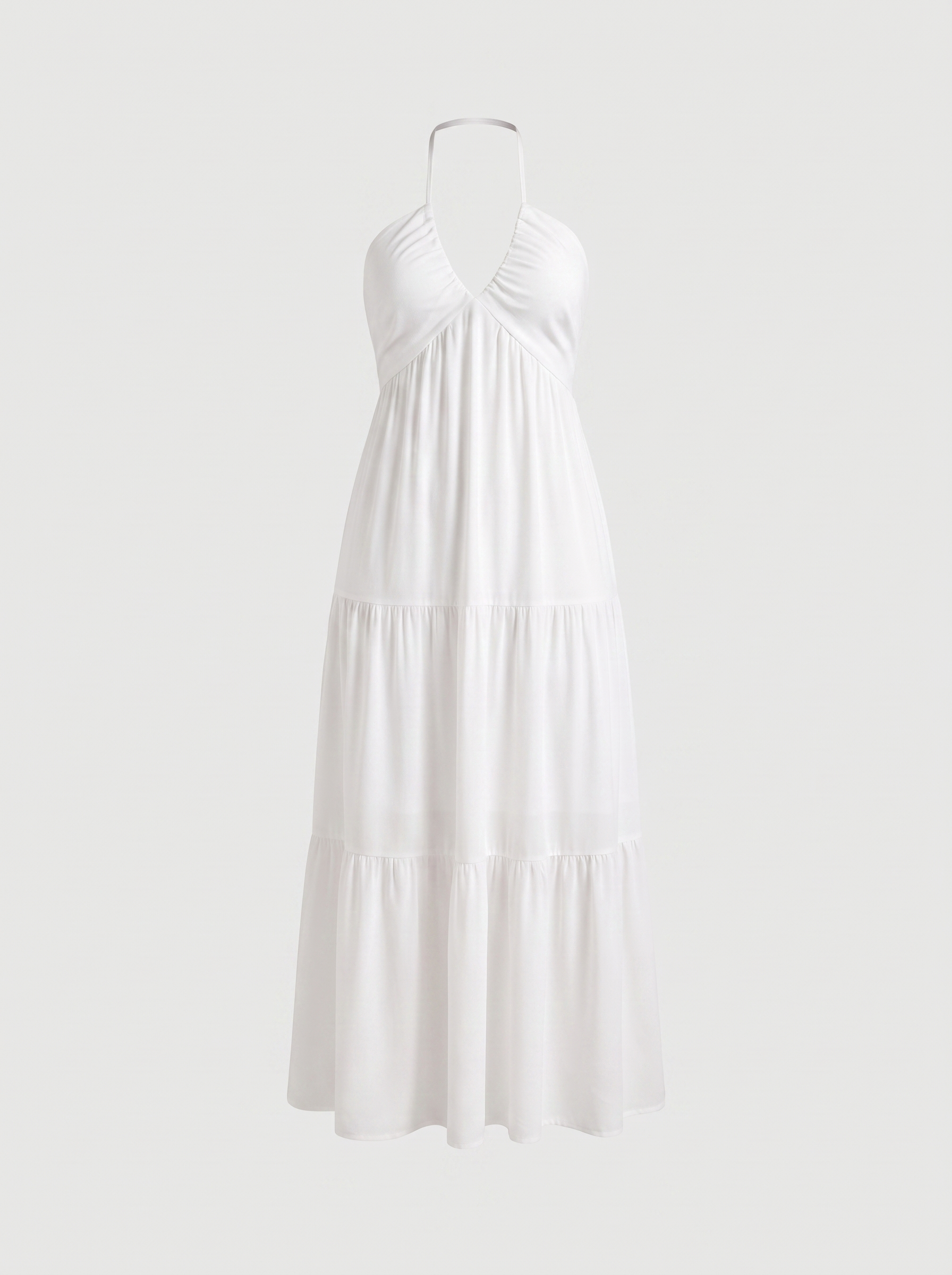 Sloane Volant-Maxikleid mit Neckholder