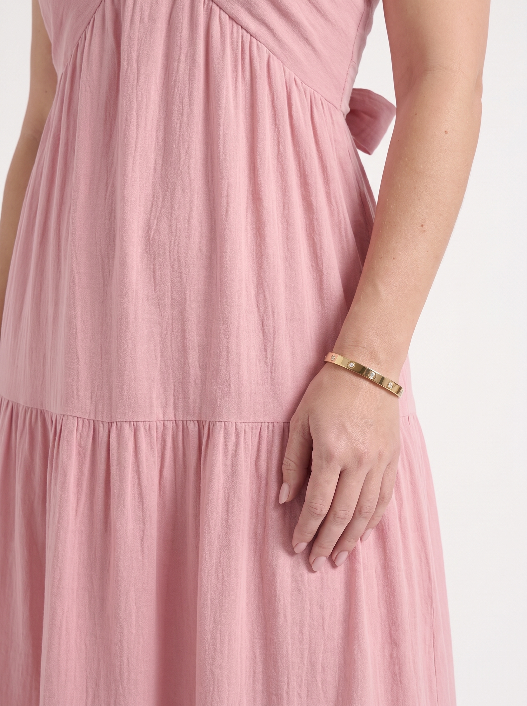 Sloane Volant-Maxikleid mit Neckholder