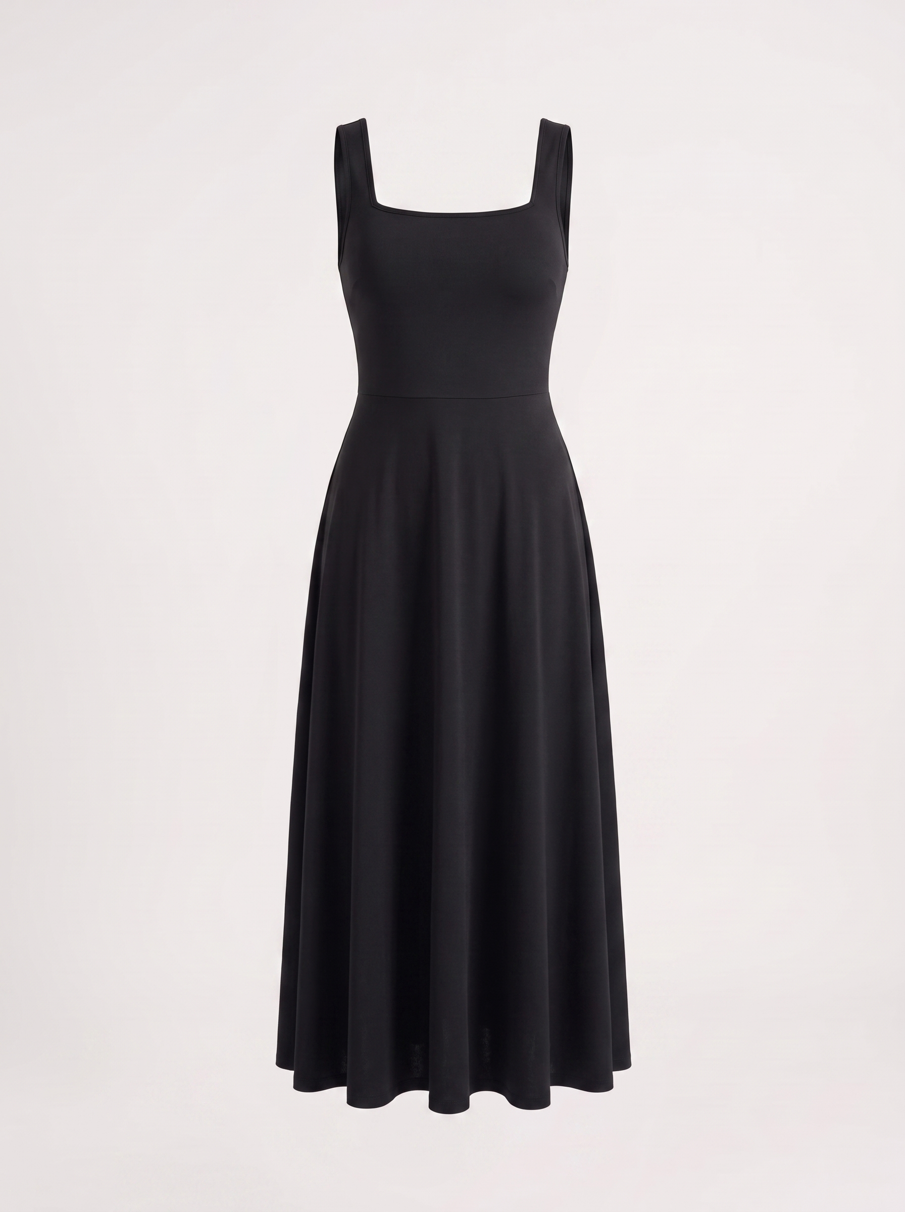 Dani Midikleid mit Karree-Ausschnitt und Schwingrock