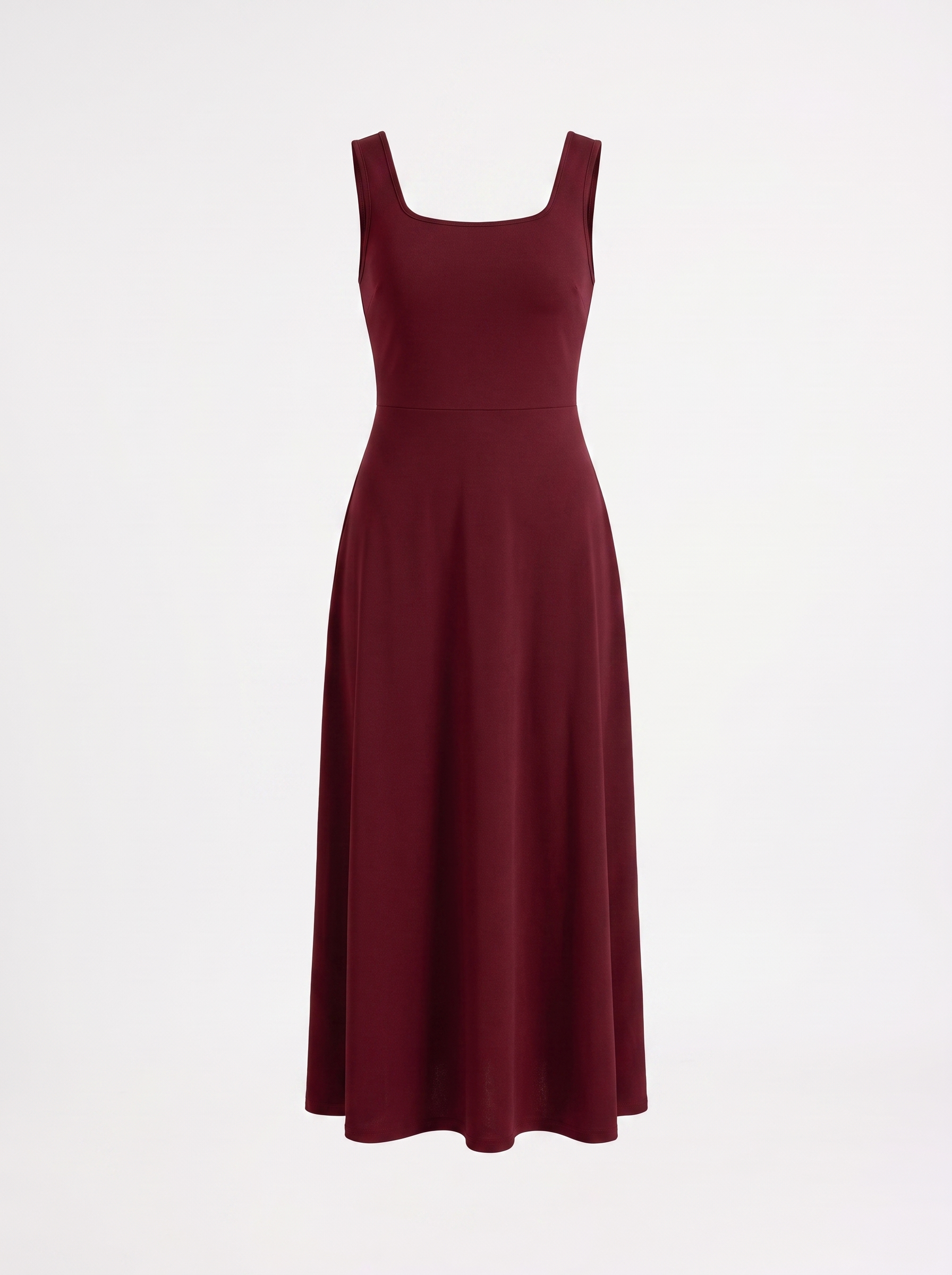 Dani Midikleid mit Karree-Ausschnitt und Schwingrock