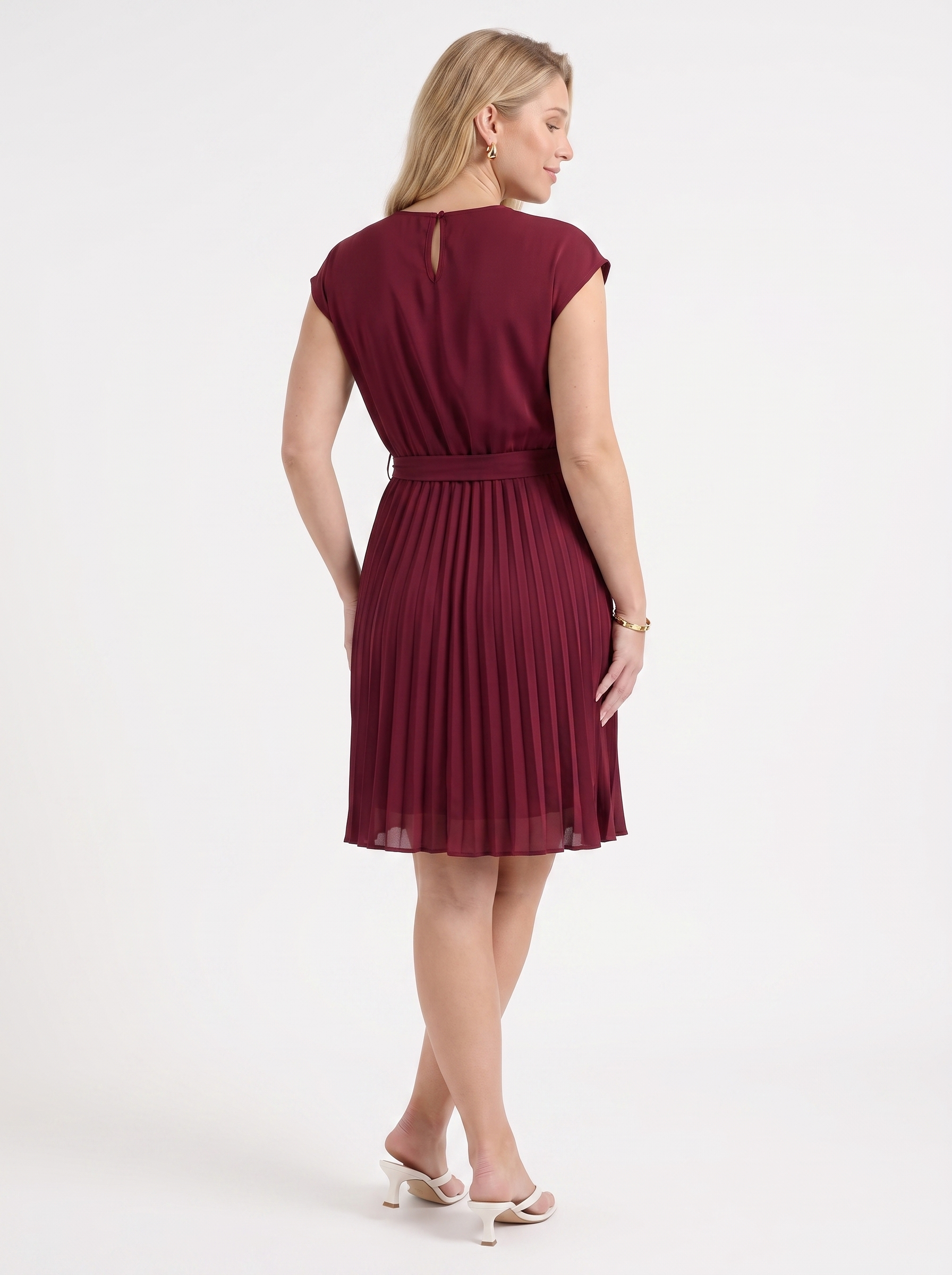 Lana Midikleid mit Plisseerock
