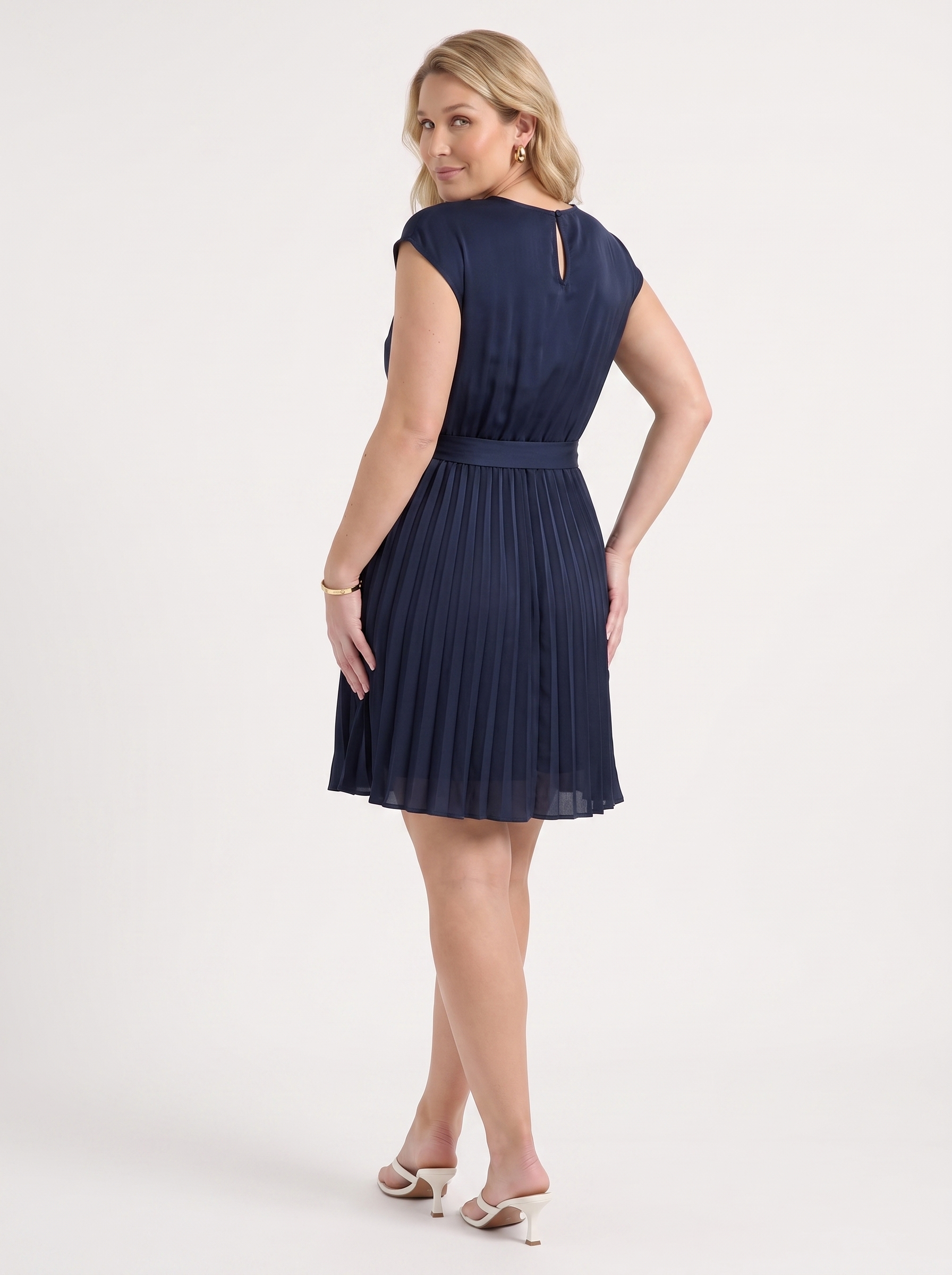 Lana Midikleid mit Plisseerock