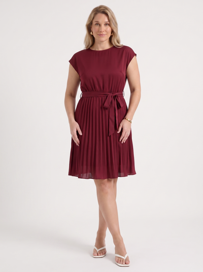 Lana Midikleid mit Plisseerock