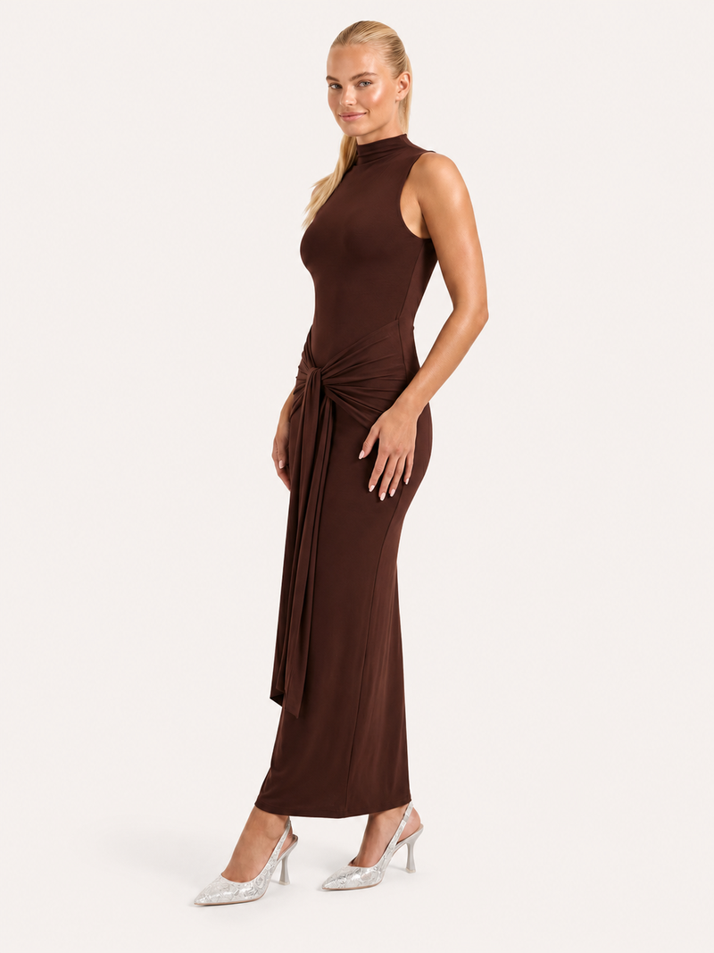 Hester Maxikleid mit Rollkragen