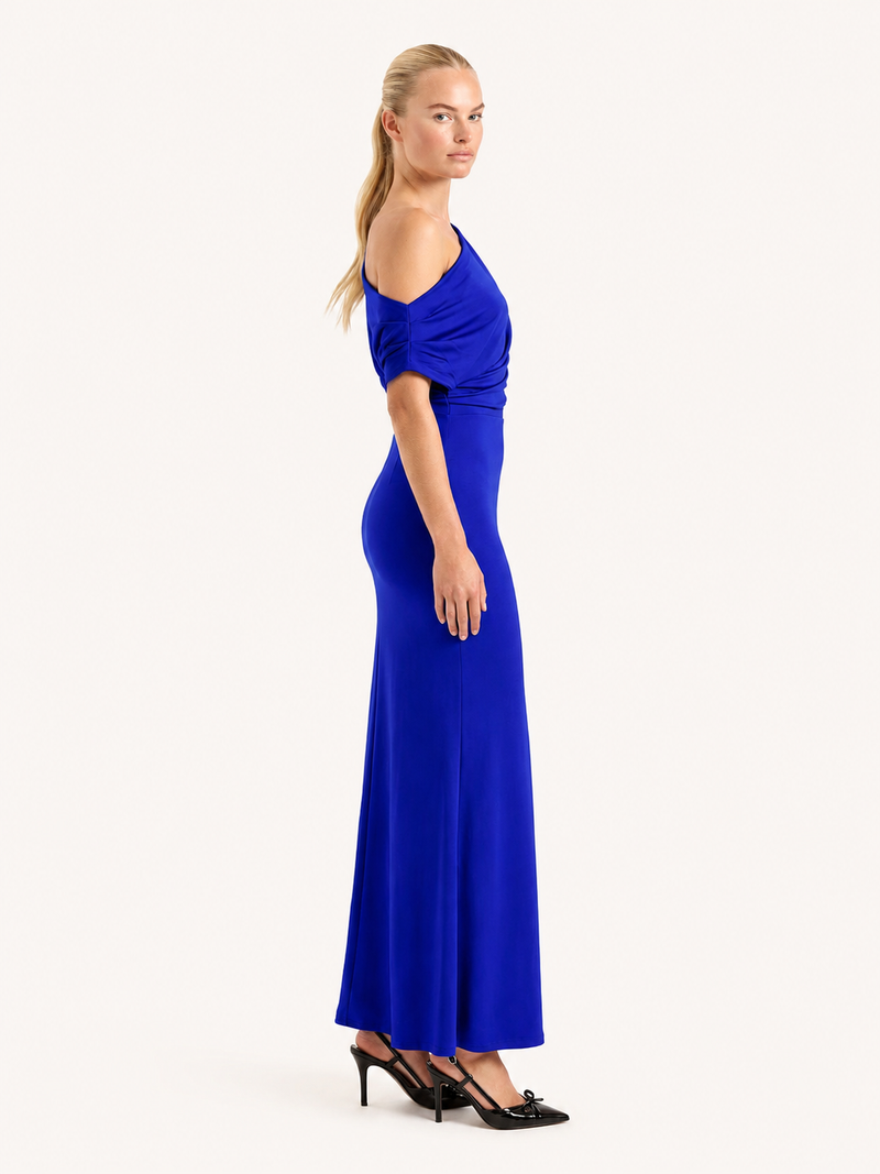 Candice Einschulter-Maxikleid