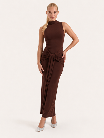 Hester Maxikleid mit Rollkragen