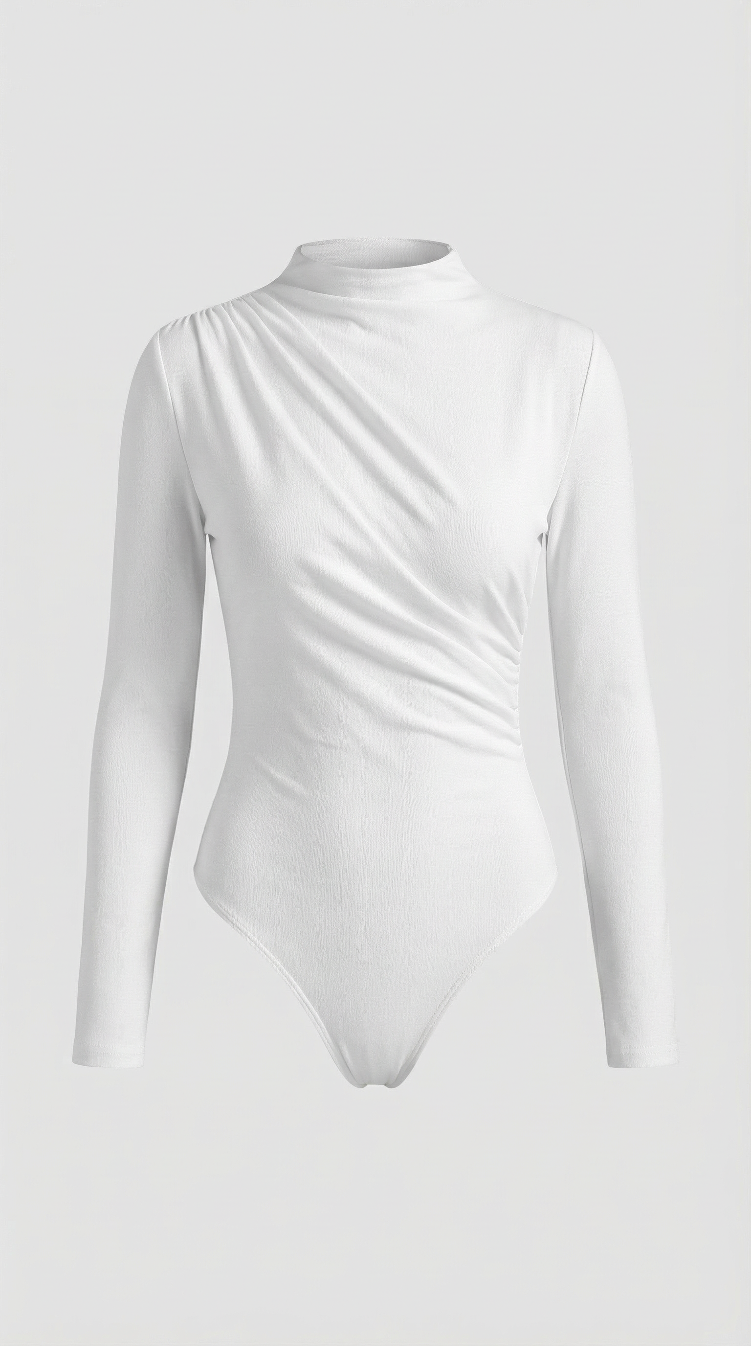 Audrey Longsleeve mit schmalem Stehkragen