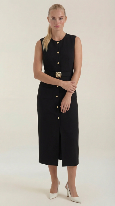 Arlene Midi-Kleid mit Knopfleiste