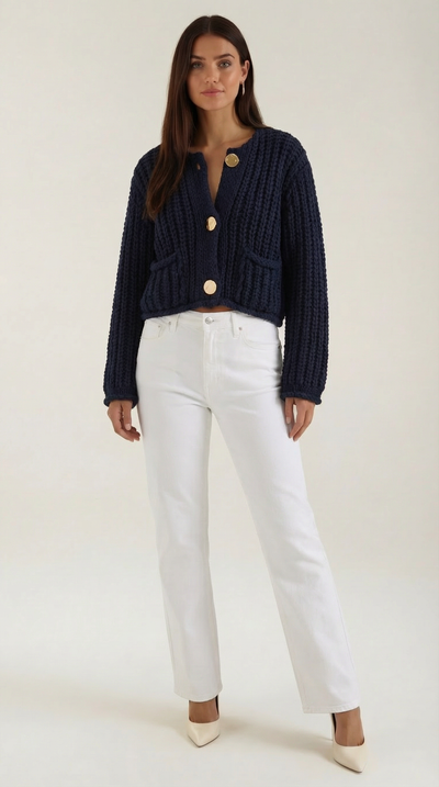 Carmen Strickcardigan mit Knöpfen