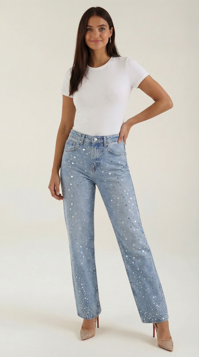 Dawn Sparkle Baggy Jeans