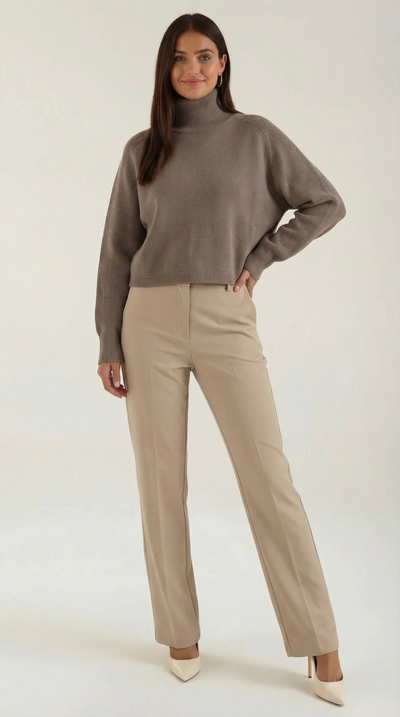 Denise gestrickte Rollkragenpullover