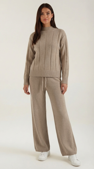Eleanor Strickpullover- & Weite-Hose-Set
