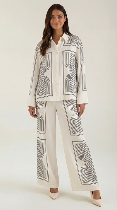 Jude Graphic Wide-Leg Hose