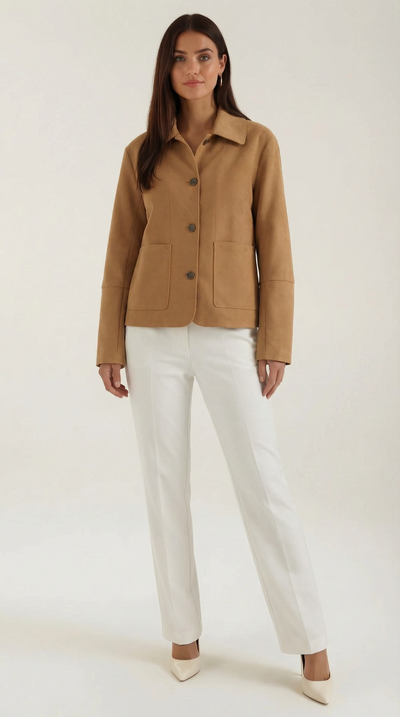 Julie Weiche Jacke mit Knöpfen