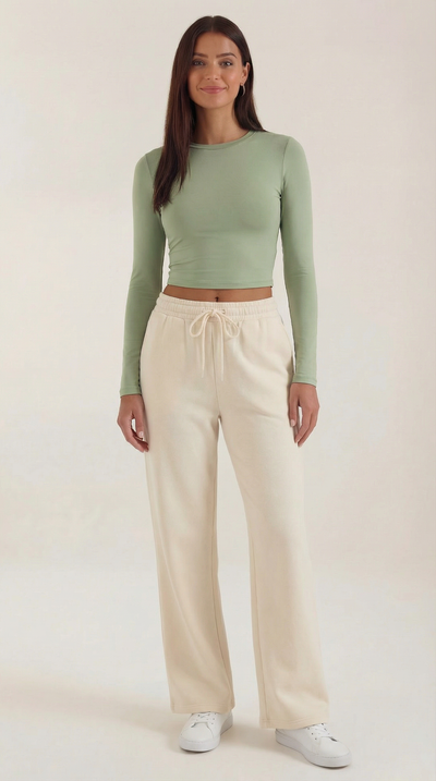 Karen Langarm-Crop-Top