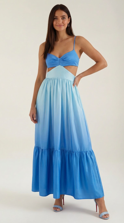 Laura Maxikleid mit Ausschnitt