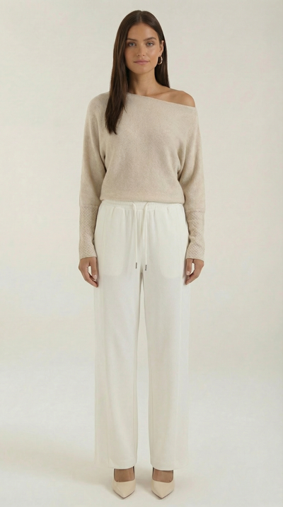 Mildred schulterfreier Strickpullover