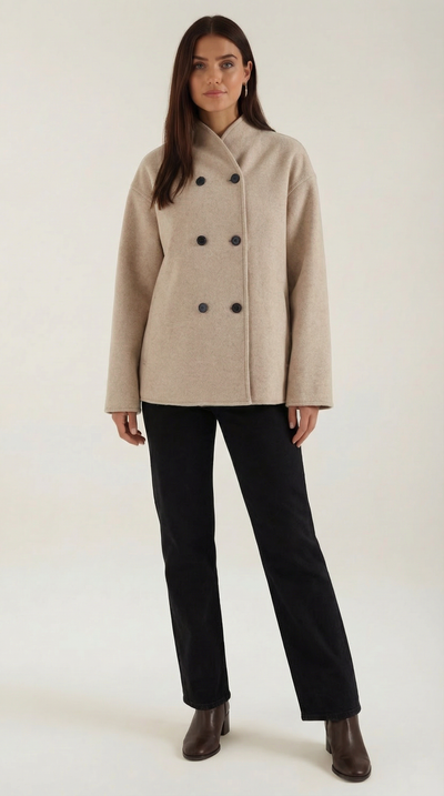 Pamela Oversized-Jacke mit Knöpfen