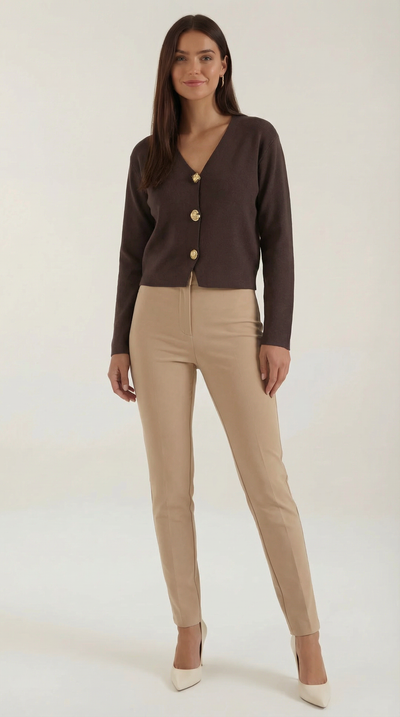 Phyllis Strickjacke mit V-Ausschnitt