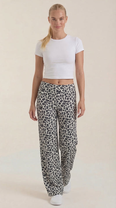 Cleo Tierprint Weißbein-Hose