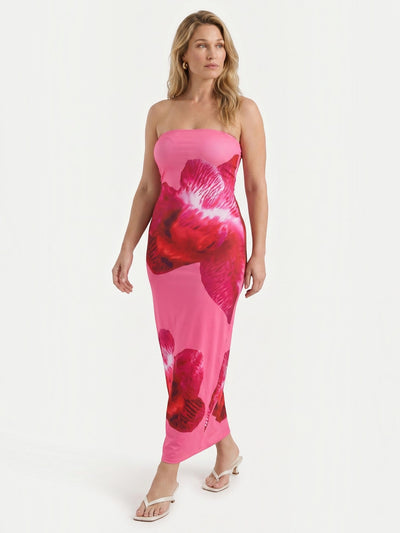 Dena Maxikleid Bandeau mit Blumenprint