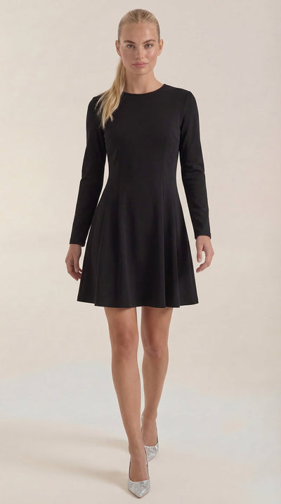 Ebony Minikleid mit tailliertem Oberteil