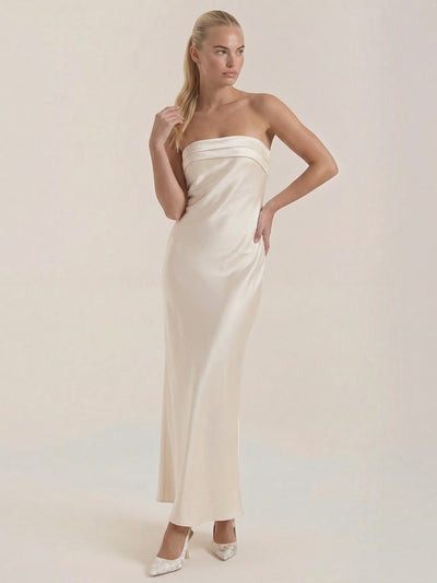 Elsa Schulterfreies Maxi-Abendkleid