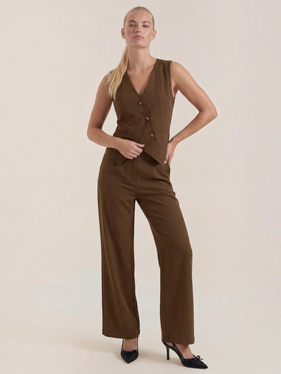 Ginger Hosenanzug-Set aus taillierter Weste und Hose