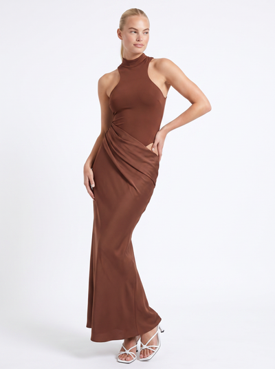 Hester Maxikleid mit Rollkragen
