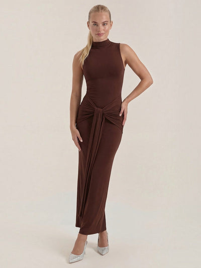 Hester Maxikleid mit Rollkragen
