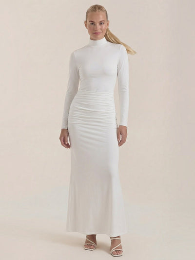 Krista Maxikleid mit Rollkragen