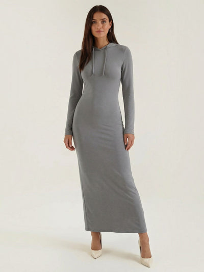 Marilyn Maxi-Jerseykleid mit Kapuze