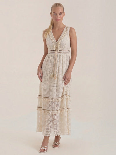 Monique Boho-Maxikleid mit Spitze