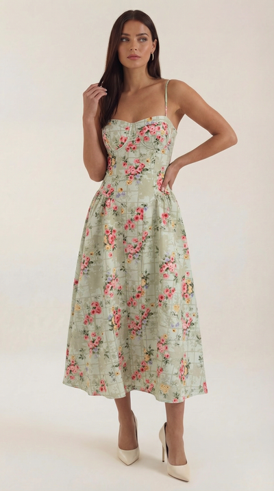 Odette Korsett-Midikleid