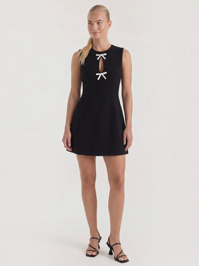 Priscilla Minikleid mit Schleifendetails