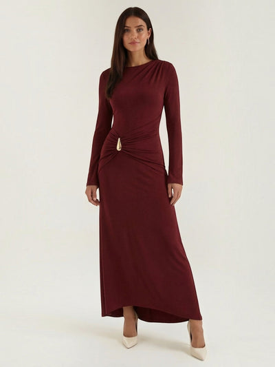 Renee Langarm-Maxikleid
