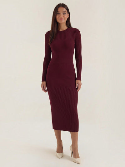 Sheila Midi-Strickkleid