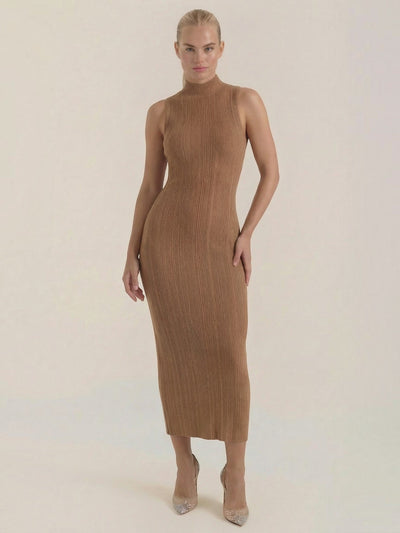 Sonia Bodycon-Maxikleid mit Mock-Neck